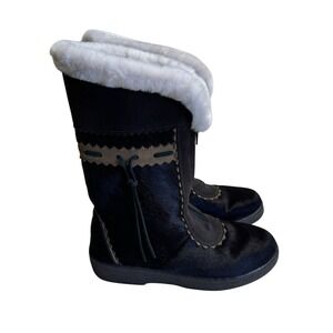 Cristina Fur Boots Sz 39 Nordic Brown Winter Made In Italy Women's 8